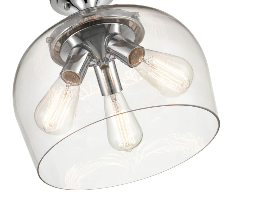 Millennium 9713-CH Three Light Semi-Flush Mount, Chrome