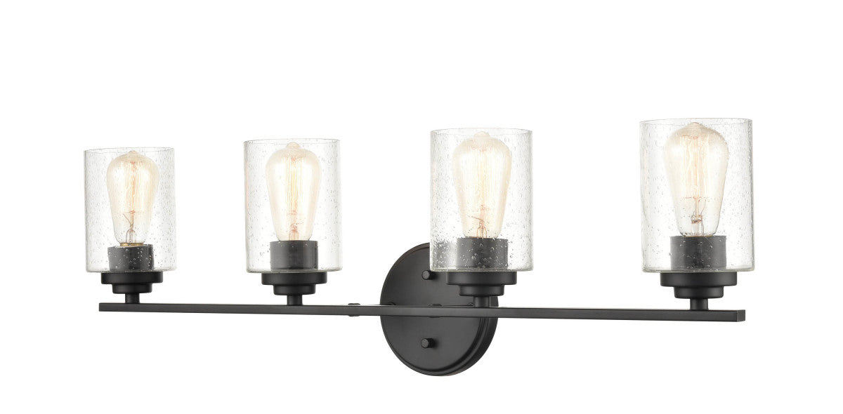 Millennium 3684-MB Four Light Vanity, Matte Black