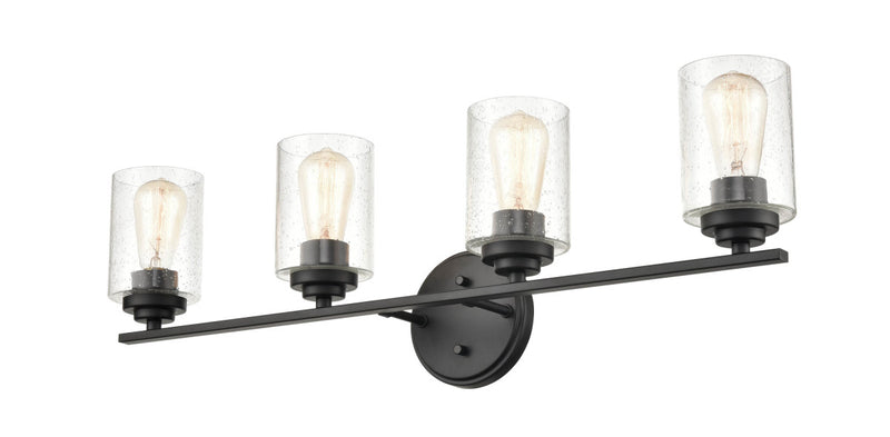 Millennium 3684-MB Four Light Vanity, Matte Black