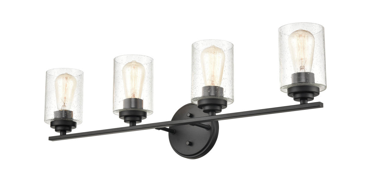 Millennium 3684-MB Four Light Vanity, Matte Black