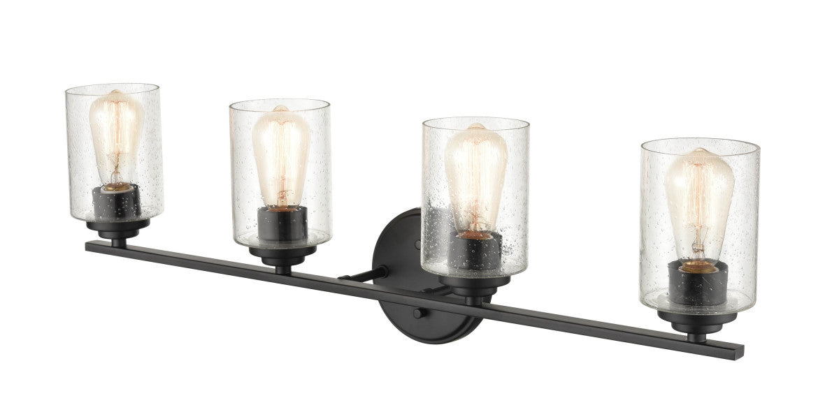 Millennium 3684-MB Four Light Vanity, Matte Black