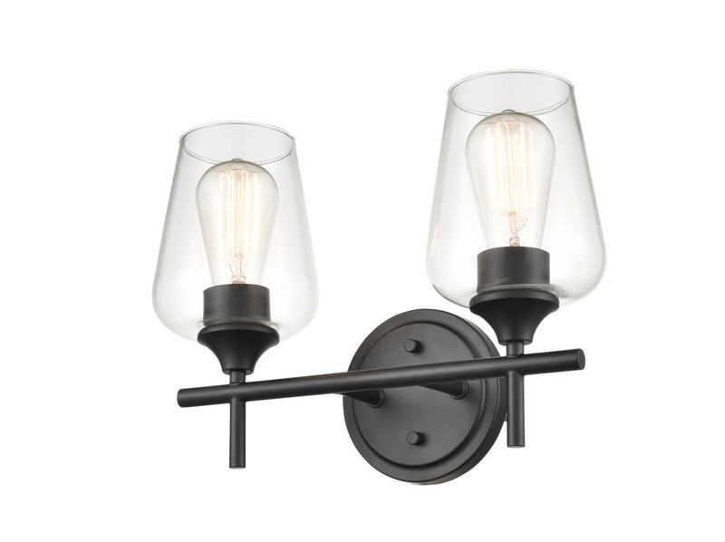 Millennium 9702-MB Two Light Vanity, Matte Black