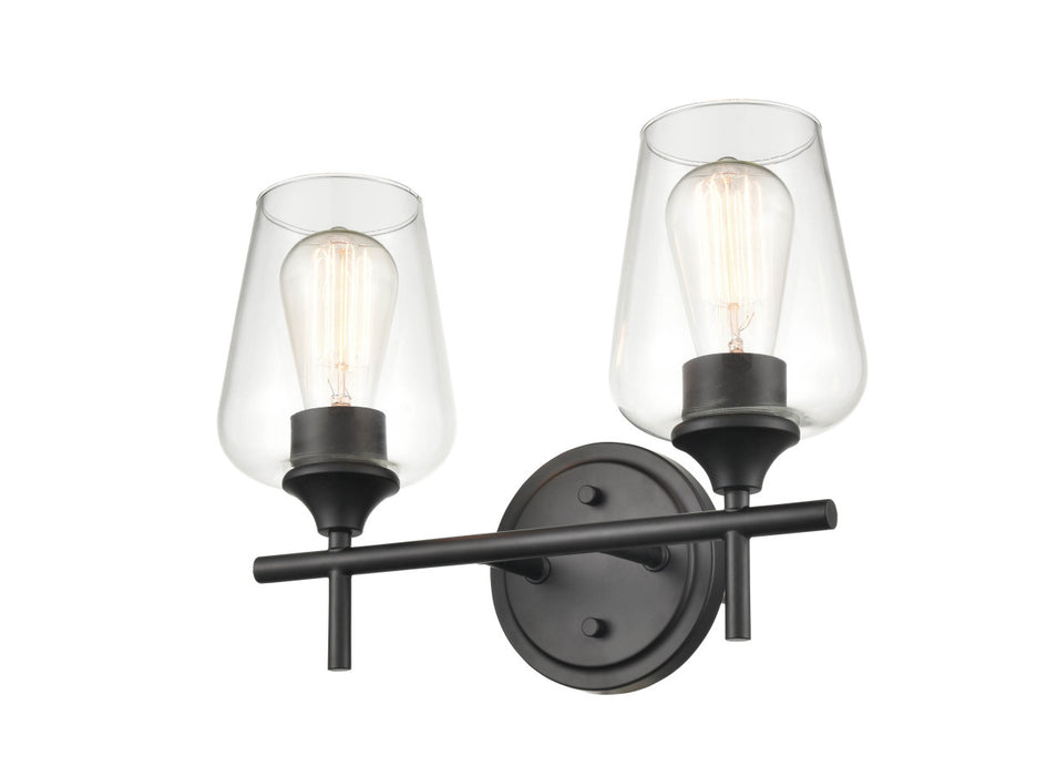 Millennium 9702-MB Two Light Vanity, Matte Black