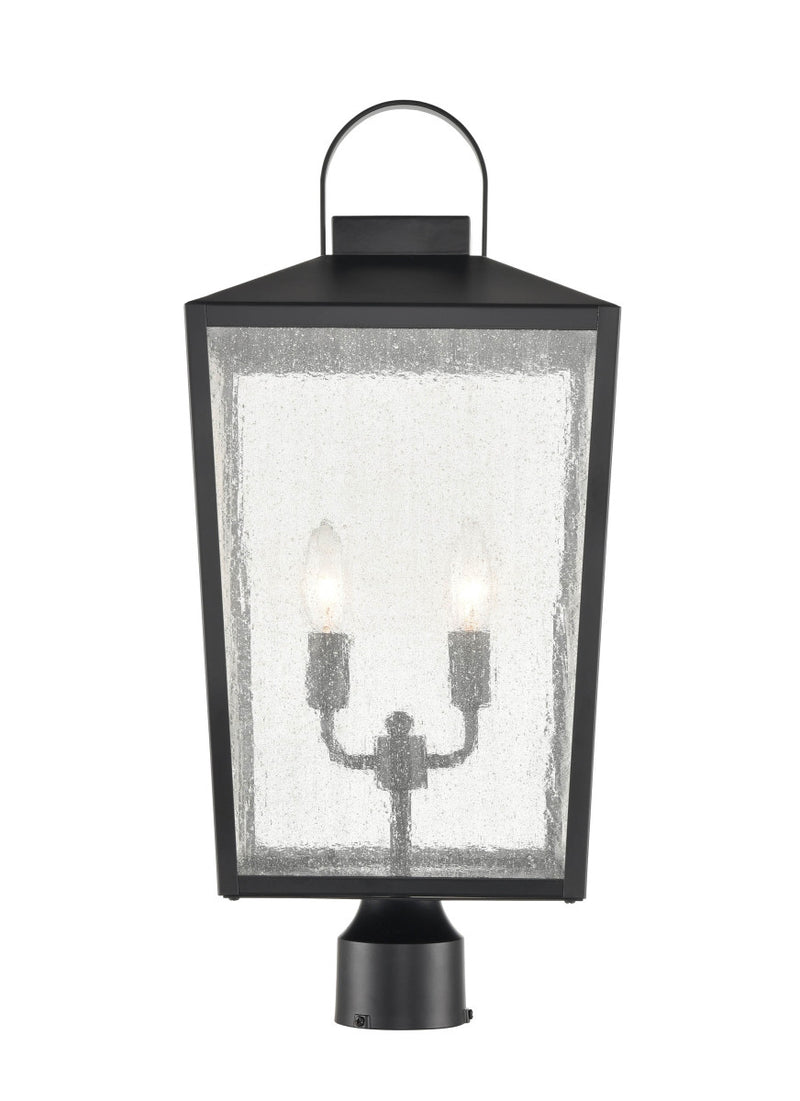 Millennium 42654-PBK Two Light Outdoor Post Lantern, Powder Coated Black
