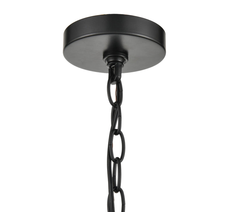 Millennium 46706-MB Six Light Chandelier, Matte Black