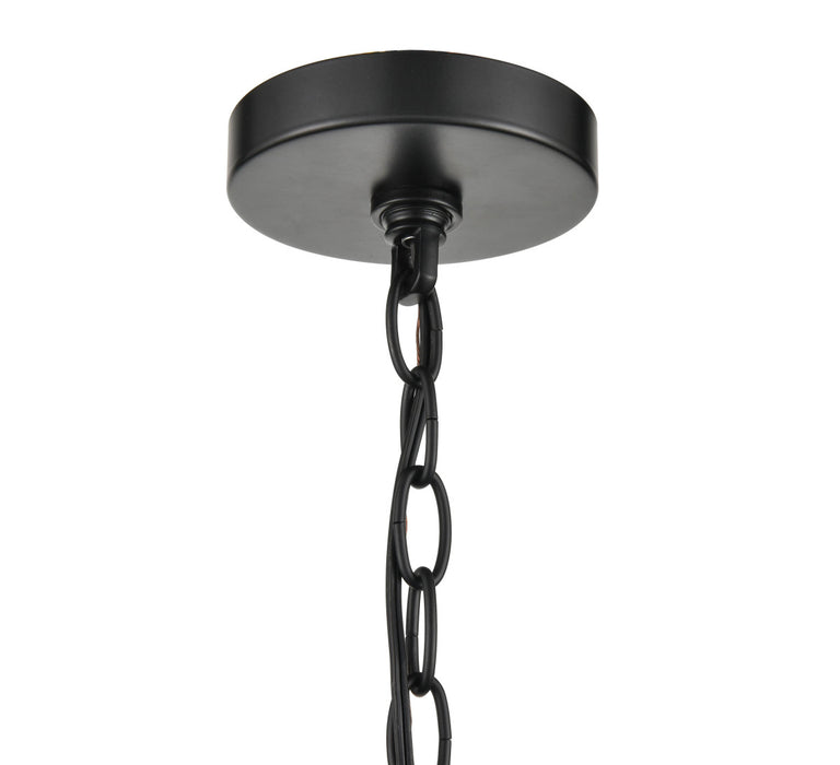 Millennium 46706-MB Six Light Chandelier, Matte Black
