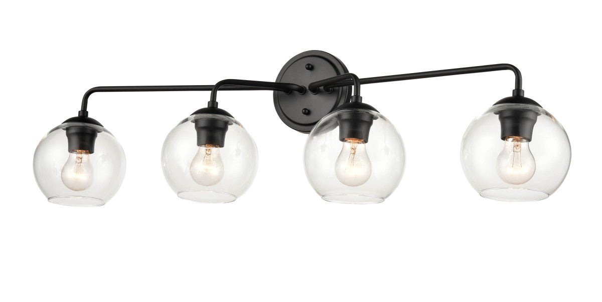 Millennium 9754-MB Four Light Vanity, Matte Black