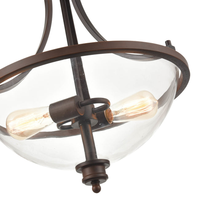 Millennium 3632-RBZ Two Light Pendant, Rubbed Bronze