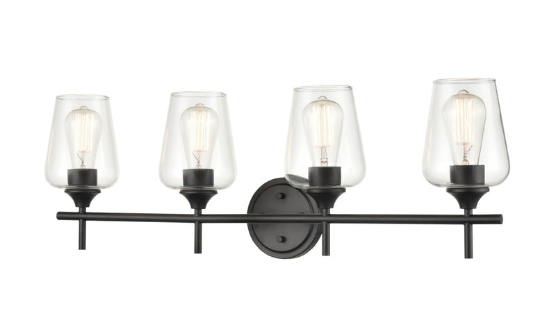 Millennium 9704-MB Four Light Vanity, Matte Black