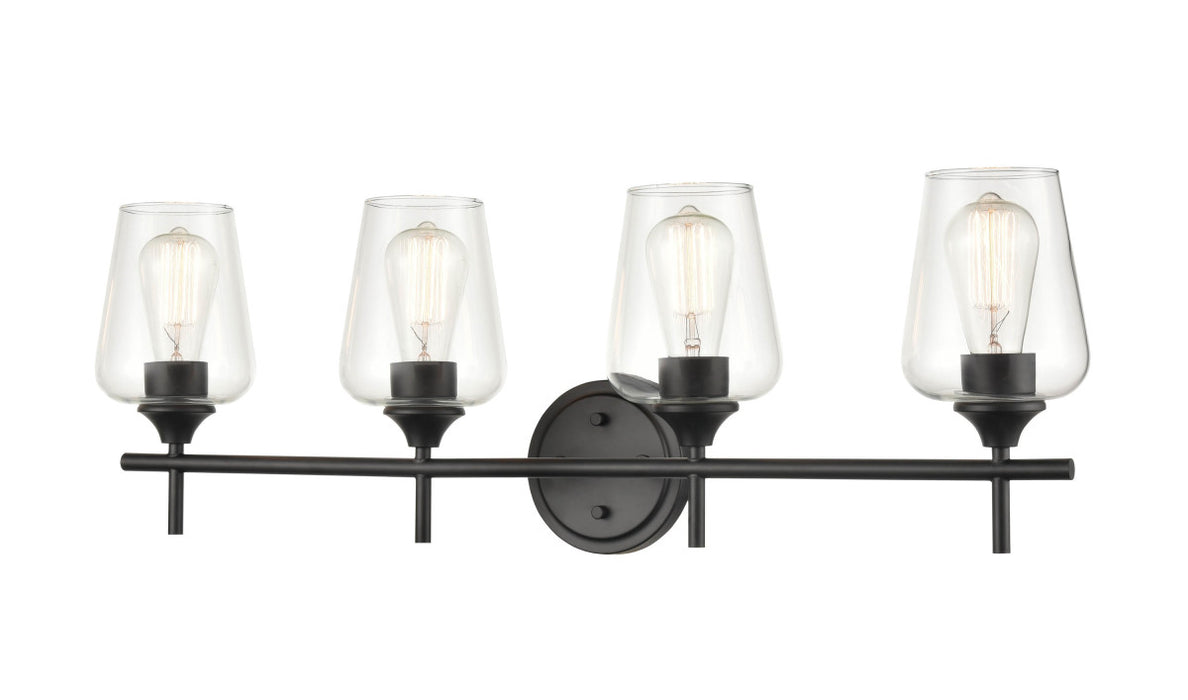 Millennium 9704-MB Four Light Vanity, Matte Black