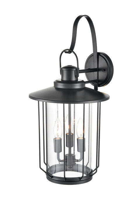 Millennium 2695-PBK Three Light Outdoor Wall Sconce, Powder Coated Black