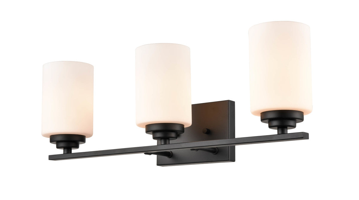 Millennium 3183-MB Three Light Vanity, Matte Black