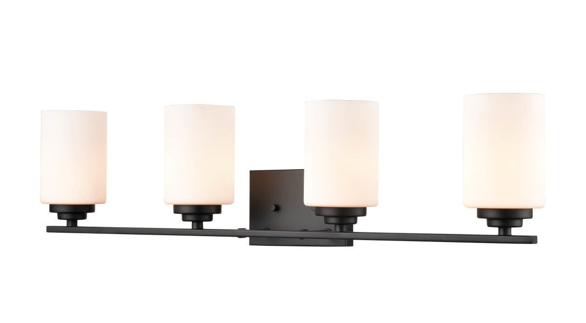 Millennium 3184-MB Four Light Vanity, Matte Black