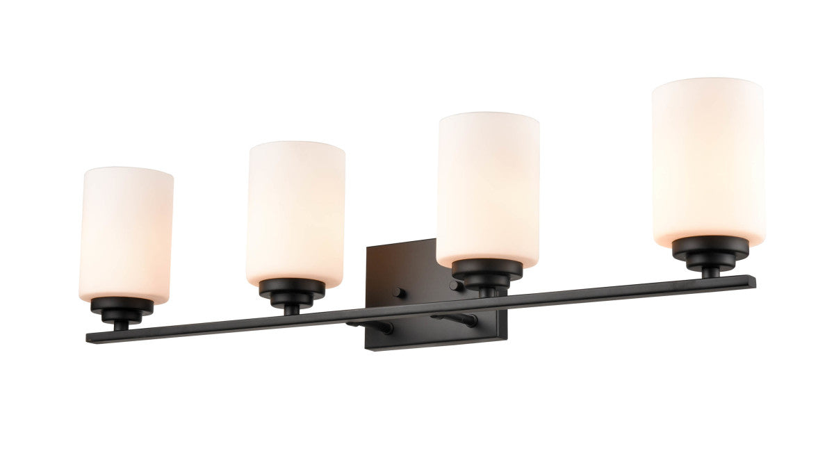 Millennium 3184-MB Four Light Vanity, Matte Black
