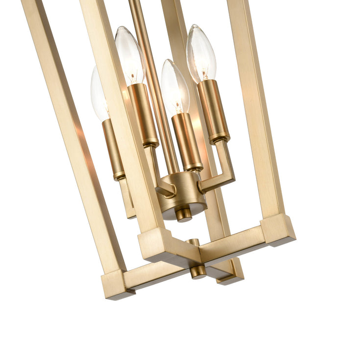 Millennium 9124-MG Four Light Pendant, Modern Gold