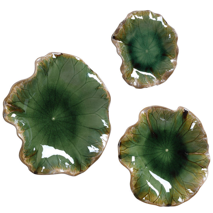 Uttermost 04247 Wall Decor, S/3, Green With Brown