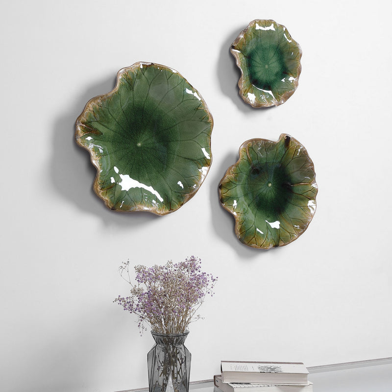Uttermost 04247 Wall Decor, S/3, Green With Brown