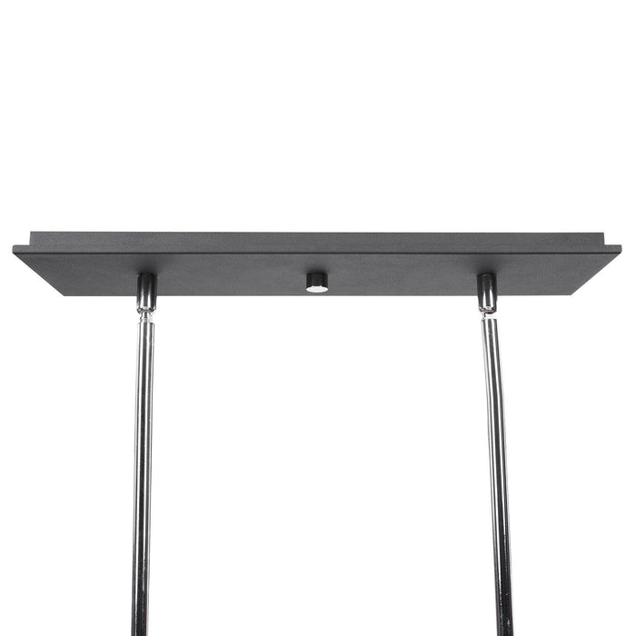 Uttermost 21339 Six Light Chandelier, Black & Polished Nickel