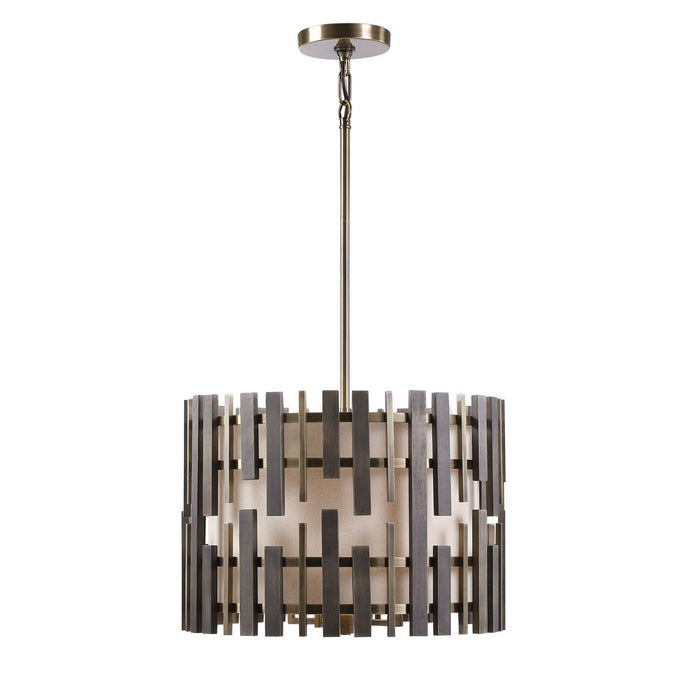Uttermost 21517 Four Light Pendant, Antique Brass