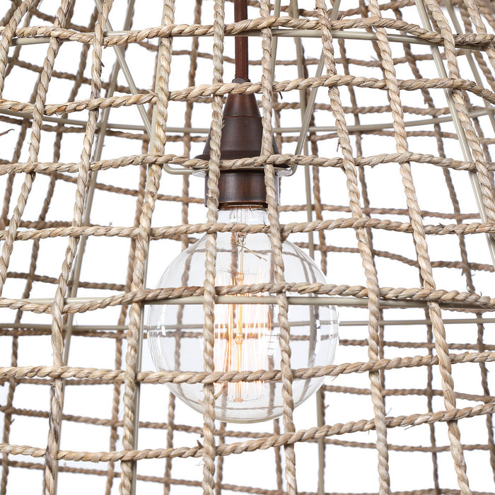 Uttermost 21535 One Light Pendant, Natuarl Woven Sea Grass