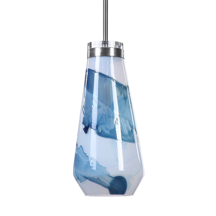 Uttermost 22197 One Light Mini Pendant, Brushed Nickel