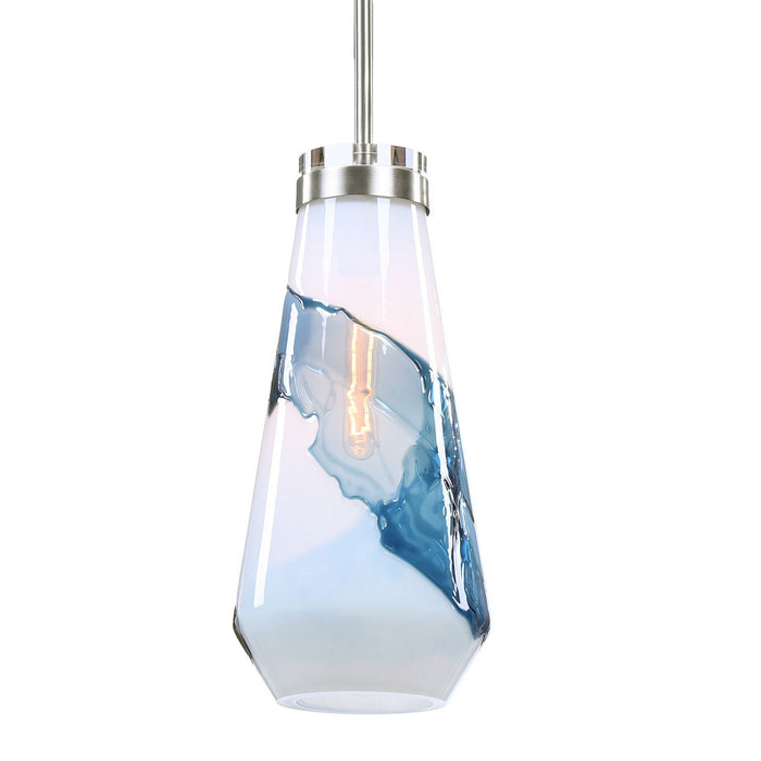 Uttermost 22197 One Light Mini Pendant, Brushed Nickel