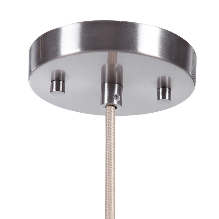 Uttermost 22198 One Light Mini Pendant, Brushed Nickel