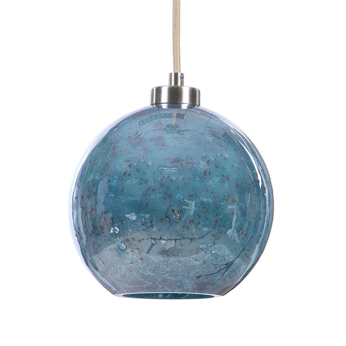 Uttermost 22198 One Light Mini Pendant, Brushed Nickel