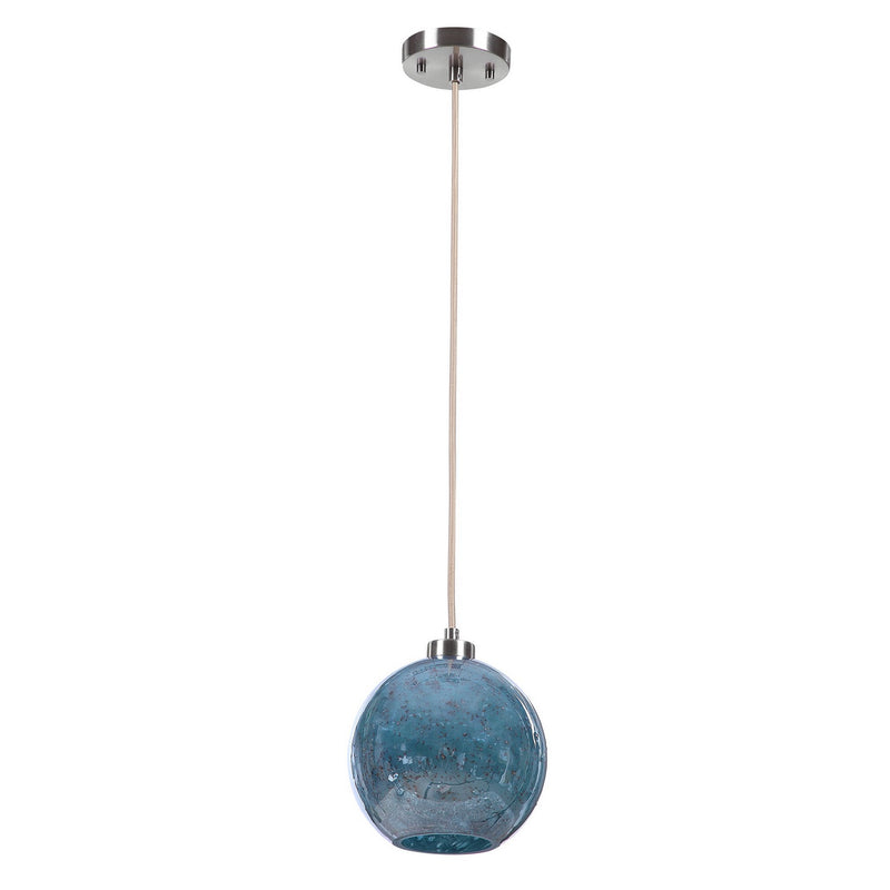 Uttermost 22198 One Light Mini Pendant, Brushed Nickel