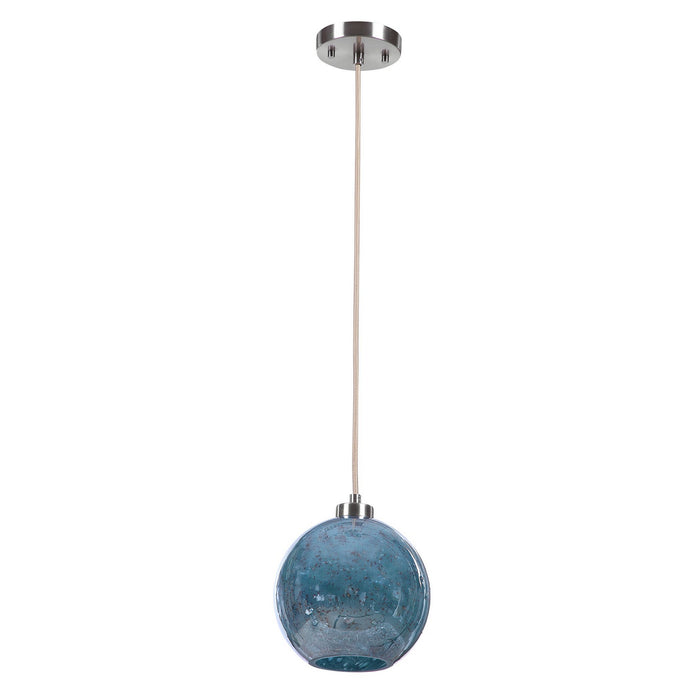 Uttermost 22198 One Light Mini Pendant, Brushed Nickel