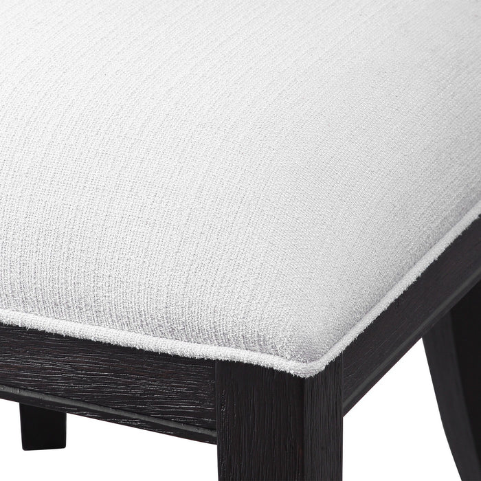 Uttermost 23533 Chair, Brushed And Rubbed In A Charcoal Black Stain