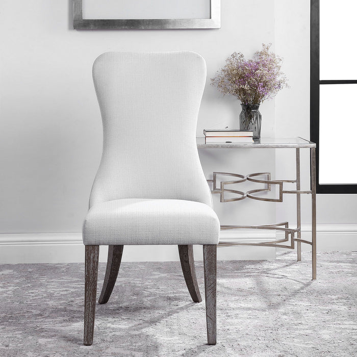 Uttermost 23540 Chair, White
