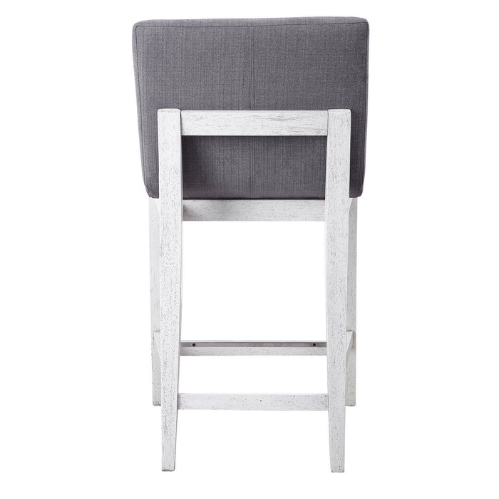 Uttermost 23554 Counter Stool, Aged White