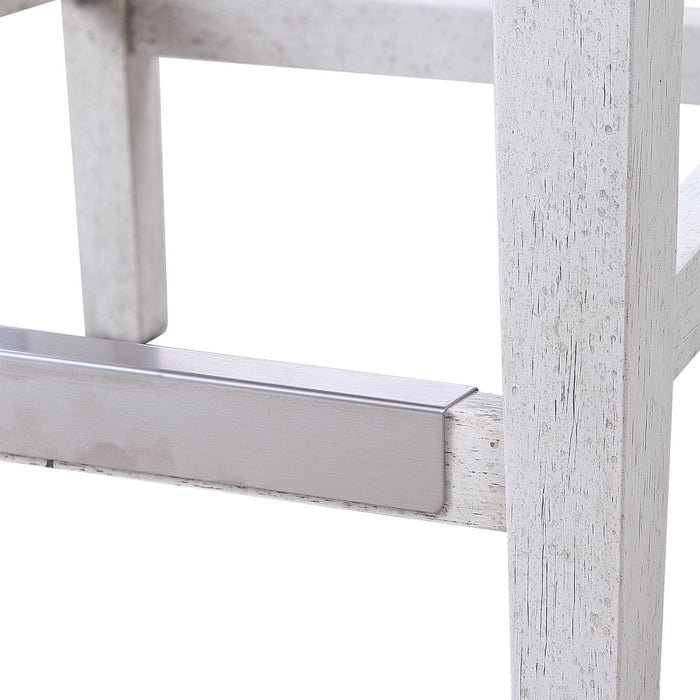 Uttermost 23554 Counter Stool, Aged White