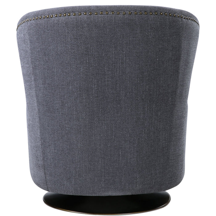 Uttermost 23560 Chair, Dark Charcoal Gray