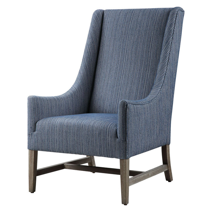Uttermost 23562 Accent Chair, Blue And White