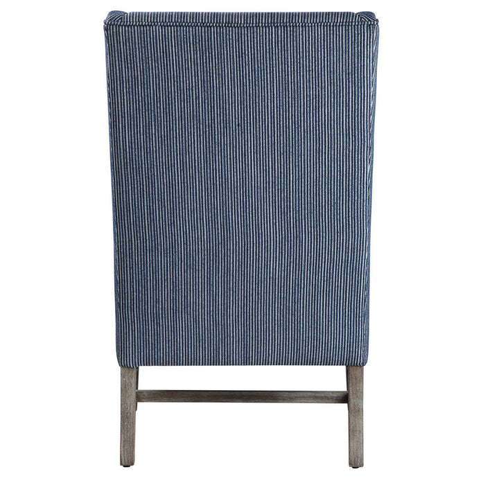 Uttermost 23562 Accent Chair, Blue And White