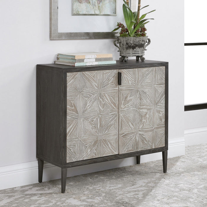 Uttermost 24957 Two Door Accent Cabinet, Light Gray