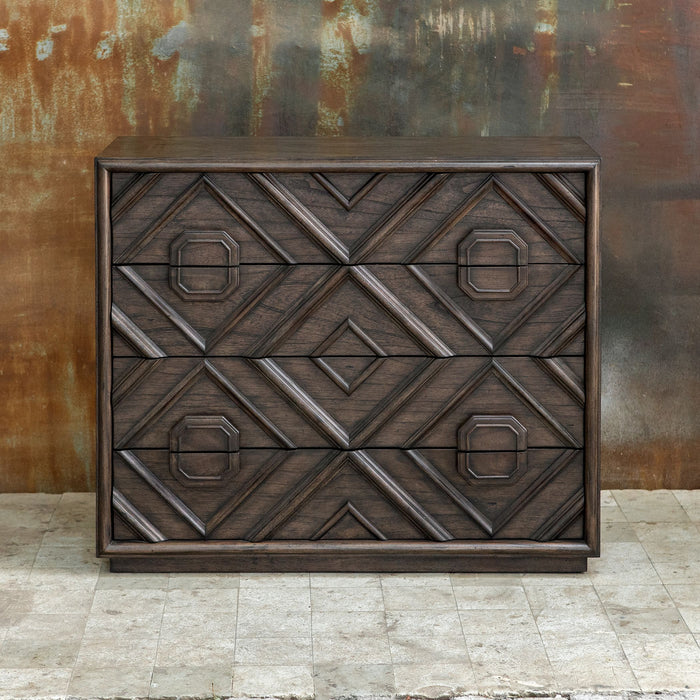 Uttermost 25458 Drawer Chest, Naturally Distressed And Hand Rubbed To Expose Natural Undertones