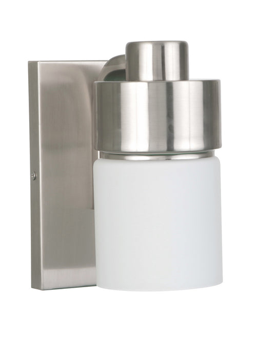 Craftmade 12305BNK1 One Light Wall Sconce, Brushed Polished Nickel