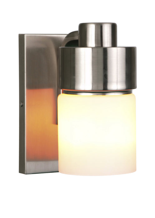 Craftmade 12305BNK1 One Light Wall Sconce, Brushed Polished Nickel