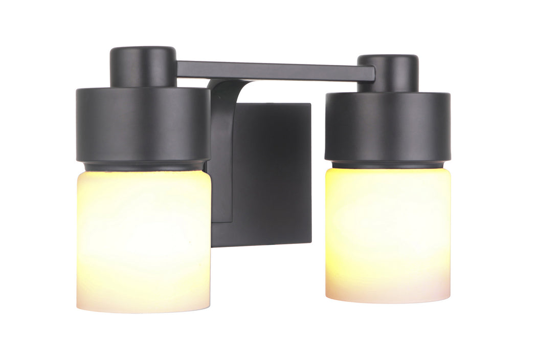 Craftmade 12314FB2 Two Light Vanity, Flat Black