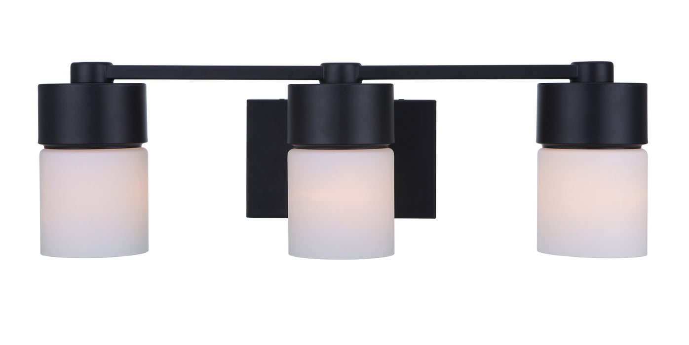 Craftmade 12322FB3 Three Light Vanity, Flat Black