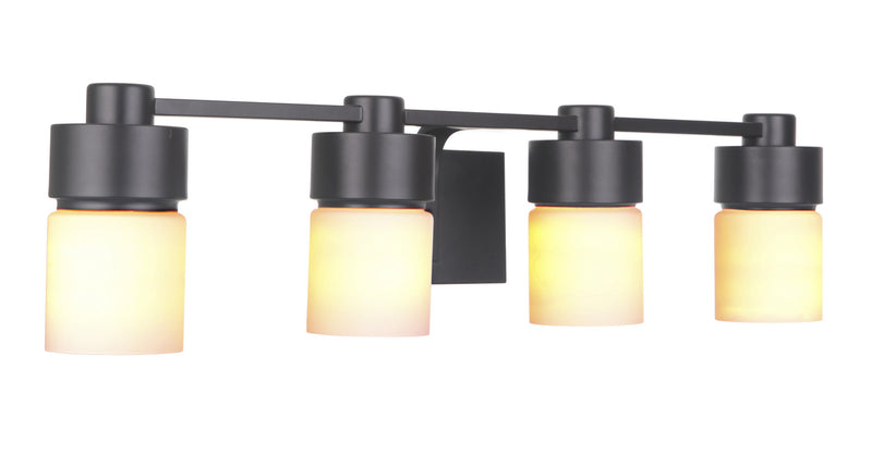 Craftmade 12331FB4 Four Light Vanity, Flat Black