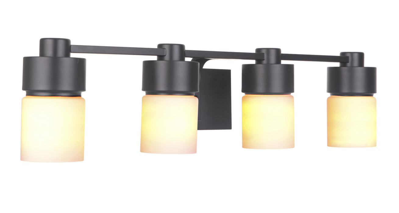 Craftmade 12331FB4 Four Light Vanity, Flat Black