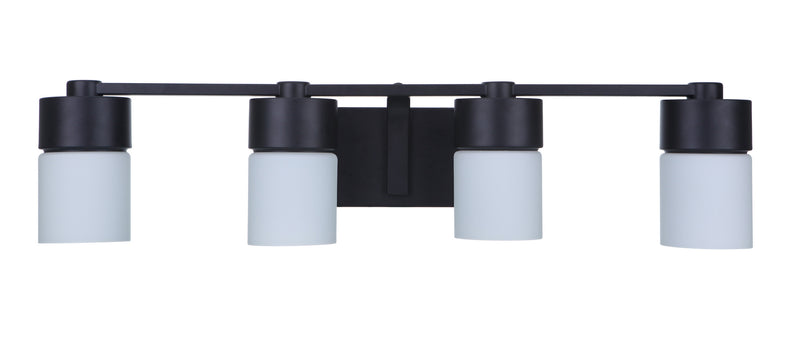 Craftmade 12331FB4 Four Light Vanity, Flat Black