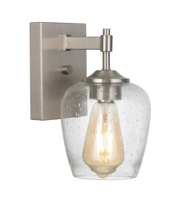 Craftmade 12406BNK1 One Light Wall Sconce, Brushed Polished Nickel