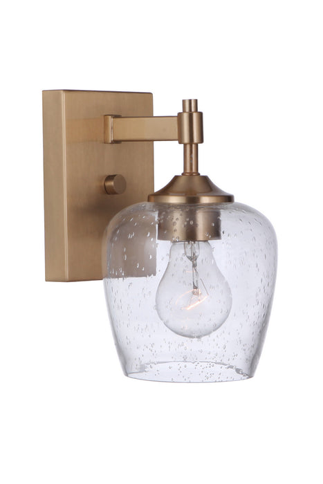 Craftmade 12406SB1 One Light Wall Sconce, Satin Brass