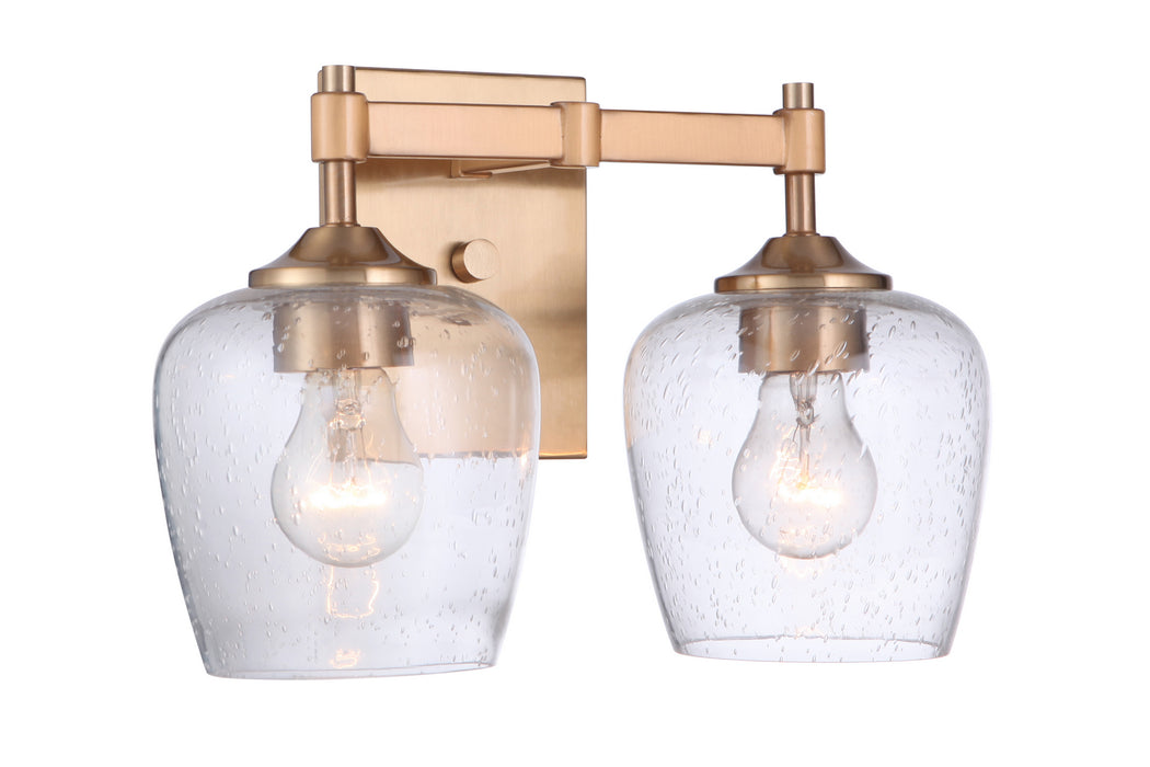 Craftmade 12413SB2 Two Light Vanity, Satin Brass