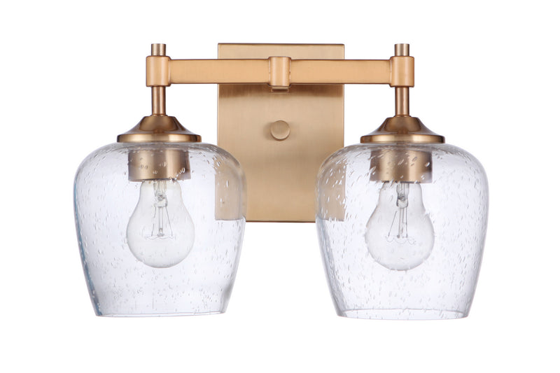 Craftmade 12413SB2 Two Light Vanity, Satin Brass
